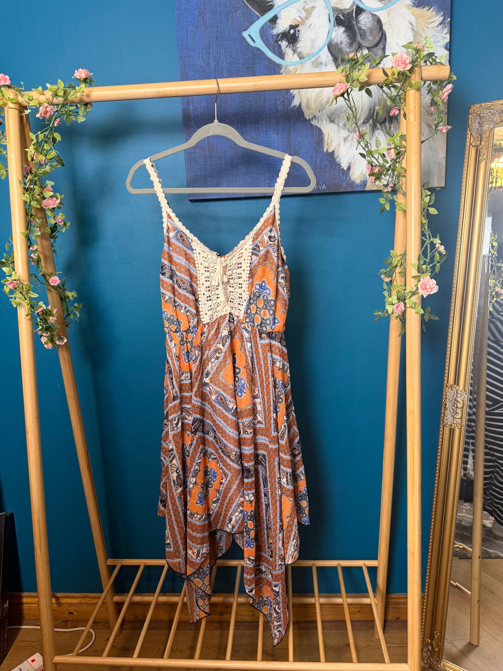 Vintage Boho Paisley Cami Dress