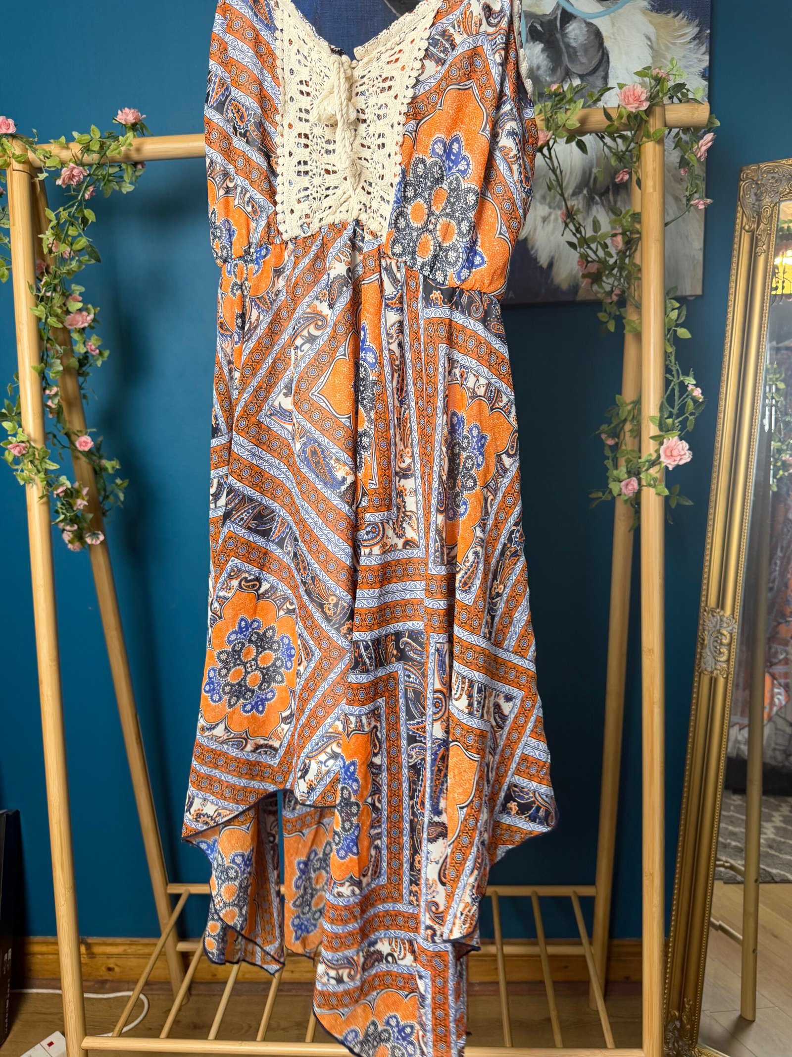 Vintage Boho Paisley Cami Dress - Image 3