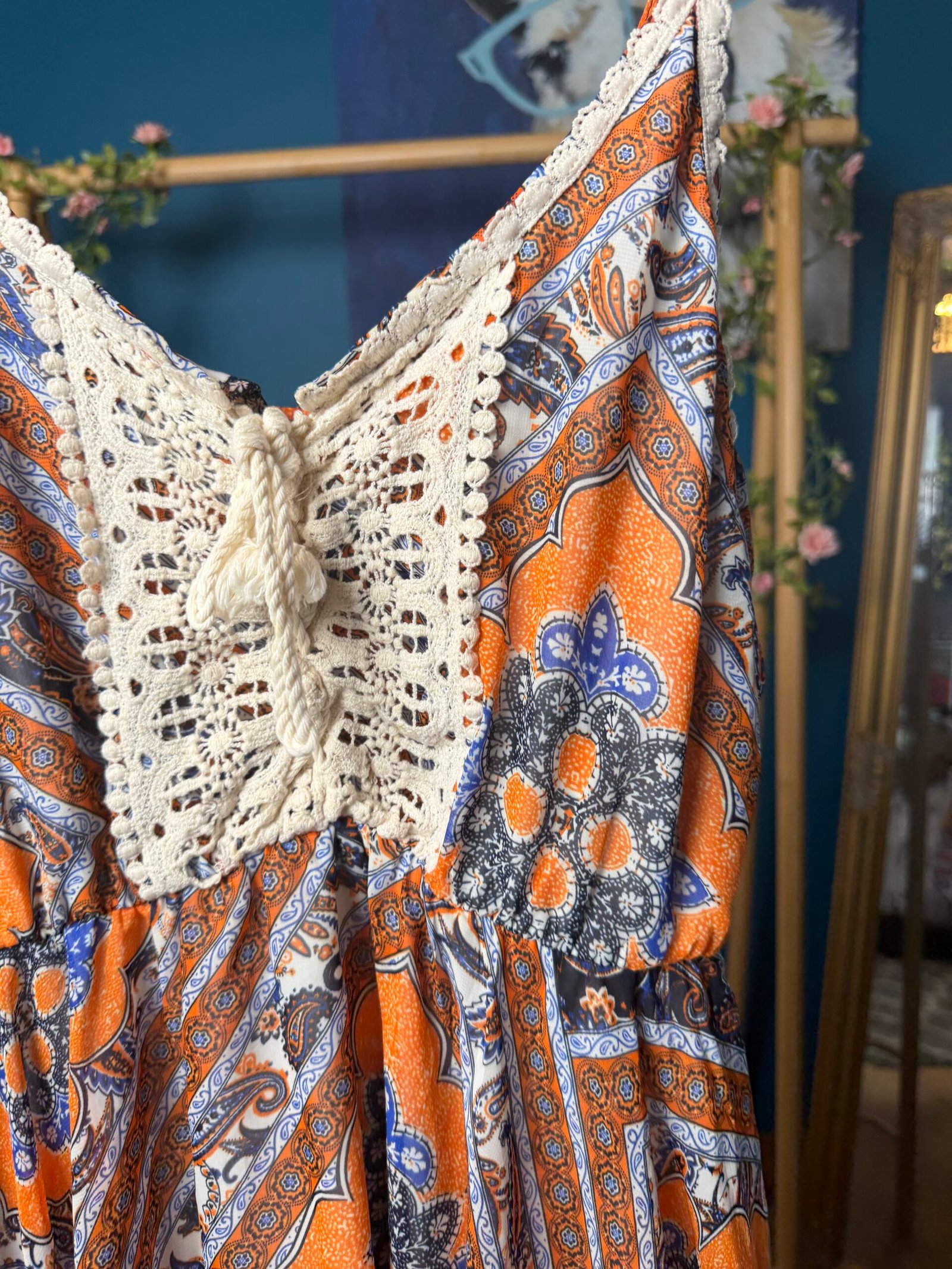 Vintage Boho Paisley Cami Dress - Image 4