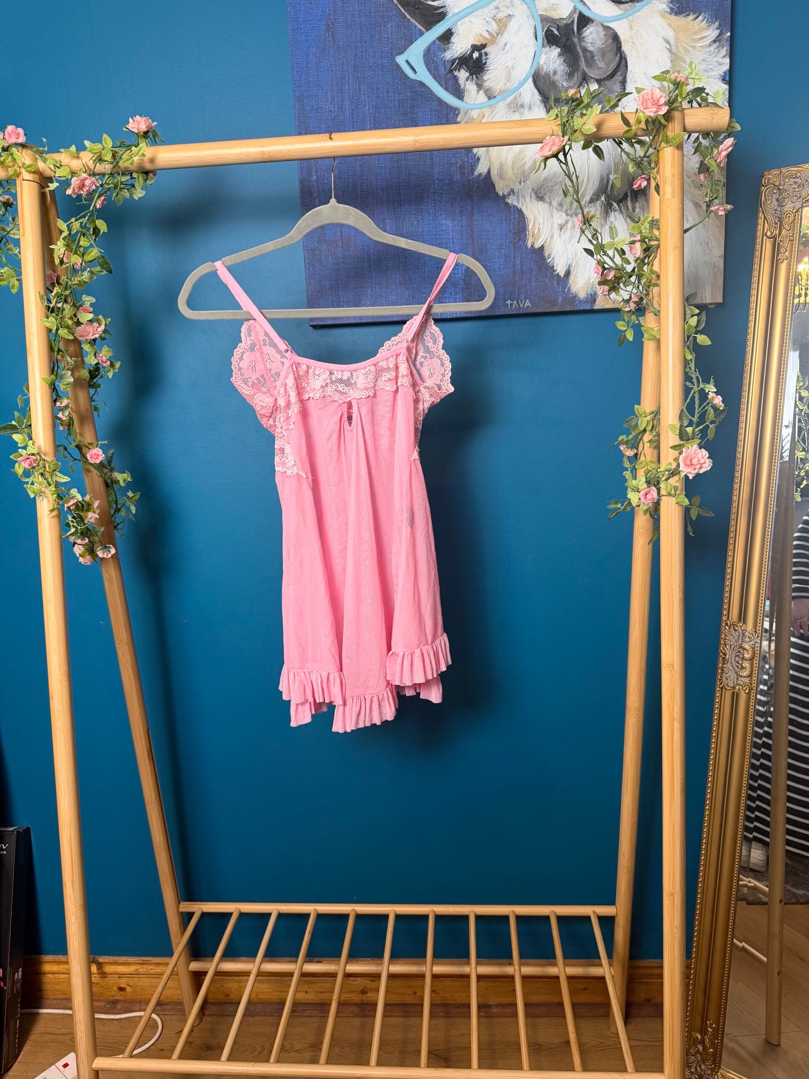 Vintage Pink Lace Cami Top - Image 2